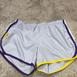 Nike Kids Gray Shorts with Purple and Yellow Trim